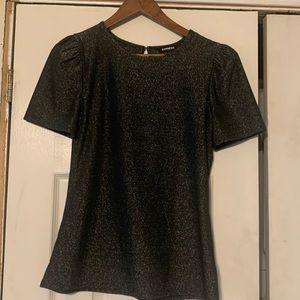Express M black silver tee